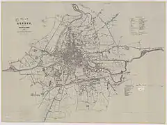 Plan de Rennes de 1885 où l'on peut lire « 6 Quartier Gal du 10e Corps d'Armée. »