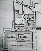 Plan du quartier en 1879 avec la rue Chartière.