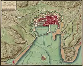 Plan du port de Toulon vers 1700