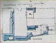 Plan du couvent, vers 1806.