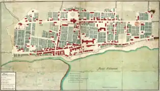 Plan de la ville de Montréal levé en l'année 1704.