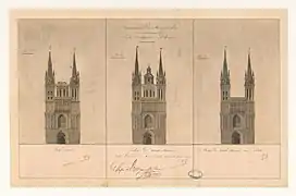 Clocher de la cathédrale d'Angers, 1836