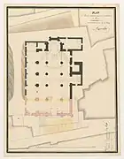 Plan et projet d'agrandissement de la cathédrale de Digne, par A. Raymond (1849).