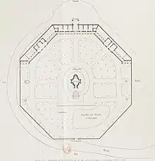 Plan ancien de la chapelle et de son enclos.