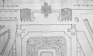 Plan de la Grotte de Meudon et de ses abords, fin du XVIIe siècle, Archives nationales.