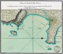 Plan de la rade de l'Isle Percée, 1687