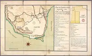 Plan de la ville et Château de Québec, 1700.