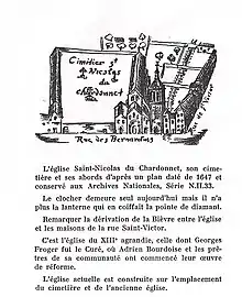 Le cimetière en 1647.