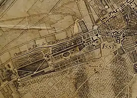 Plan des jardins du château d'Issy, vers 1740.