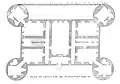 Plan du château de Kergournadech in Marc de Vulson de La Colombière; "La science héroïque" (1644)