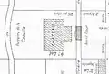 Plan du début du XIXe siècle montrant l'emplacement du château de Saint-Liébault.