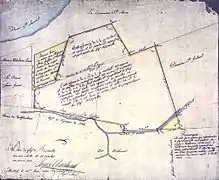 Plan du fief Nazareth, 1805.