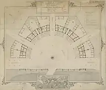 Plans du quartier Saint-Bernard projeté et en partie exécuté par Adrien-Léon Lacordaire en 1841
