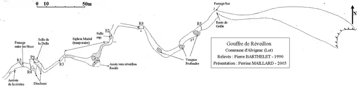 Plan d'entrée du gouffre de réveillon.