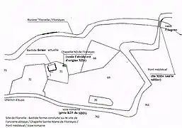 Plan général du site avec désignation des éléments patrimoniaux