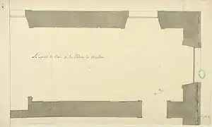 Plan de la moitié de la galerie, Stockholm, NMH THC 5954.