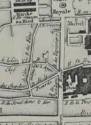 la rue sur le plan Moithey de 1775.