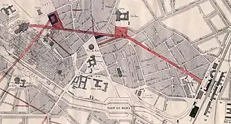 Plan original de la Percée centrale, 1878.