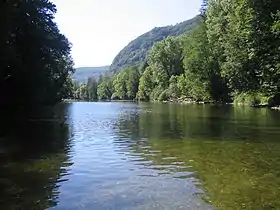 La Bienne en aval au lieu-dit Plana à Vaux-lès-Saint-Claude.