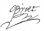 Signature de Guillaume Briet