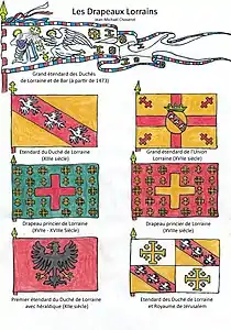 Planche illustrations des drapeaux lorrains 1