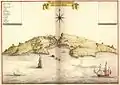 Plan de la ville de Cap-Vert (1655)