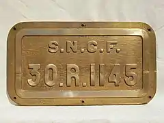 Plaque de tender 30 R. Elles étaient démunies de fenêtres d'affectation.