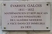 Plaque au no 16.