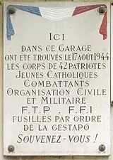 Plaque au no 65.