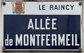 Plaque au Raincy.