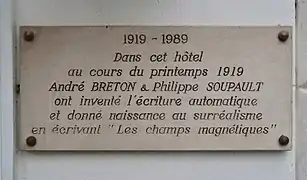 Plaque au no 17.