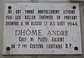 Le résistant André Dhôme est touché par balles au no 131 le 23 août 1944, pendant la Libération de Paris, avant de mourir le lendemain (la plaque se situe au no 129).