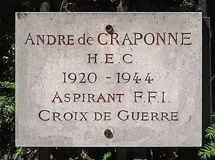 Plaque au no 17.