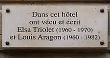 Plaque au no 56.