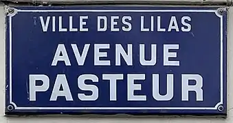 Plaque aux Lilas.