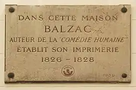 Plaque au no 17.