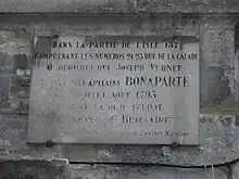 Plaque sur la Maison Bouchet