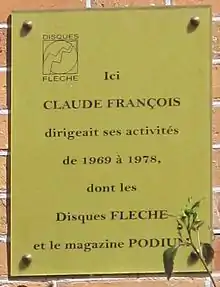Plaque au 122, boulevard Exelmans à Paris.