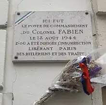 Plaque au no 34.