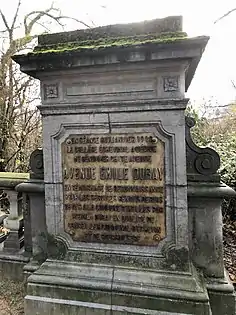 Plaque en hommage à Émile Duray (Abbaye de la Cambre).