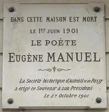 Plaque au no 11.