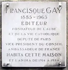 Plaque au no 3.