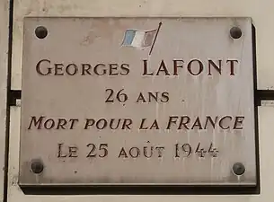 Plaque au no 18.