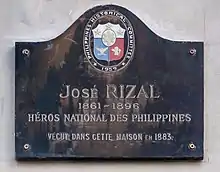 Le militant indépendantiste philippin José Rizal vit au no 124 en 1883.
