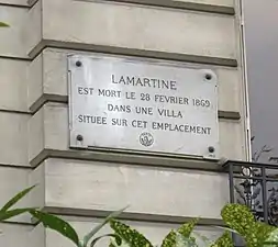 Plaque commémorative.