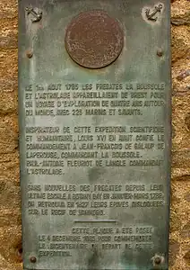 Plaque commémorative à Brest.