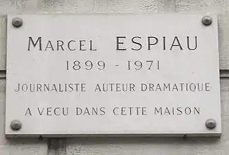 Plaque au no 31.