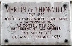 Plaque au no 58.