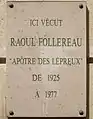 Plaque au 46 rue du Général-Delestraint (Paris).