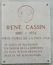 René Cassin (1887-1976), juriste (prix Nobel).